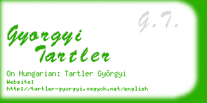 gyorgyi tartler business card